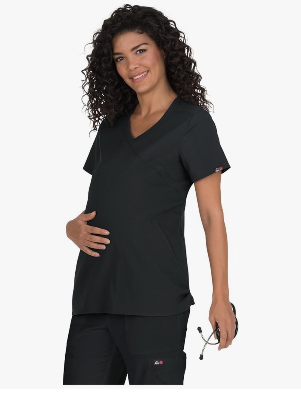 Maternity V-Neck Scrub Top and bottom